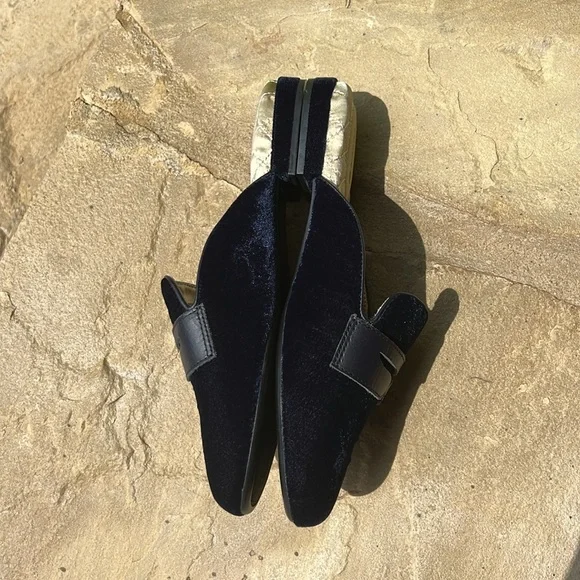 Birdies Phoebe Blue Velvet Slip-On Penny Loafer - Picture 10 of 13